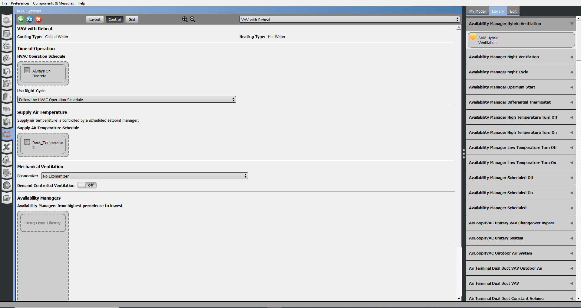 Click to view Air Loop Control View