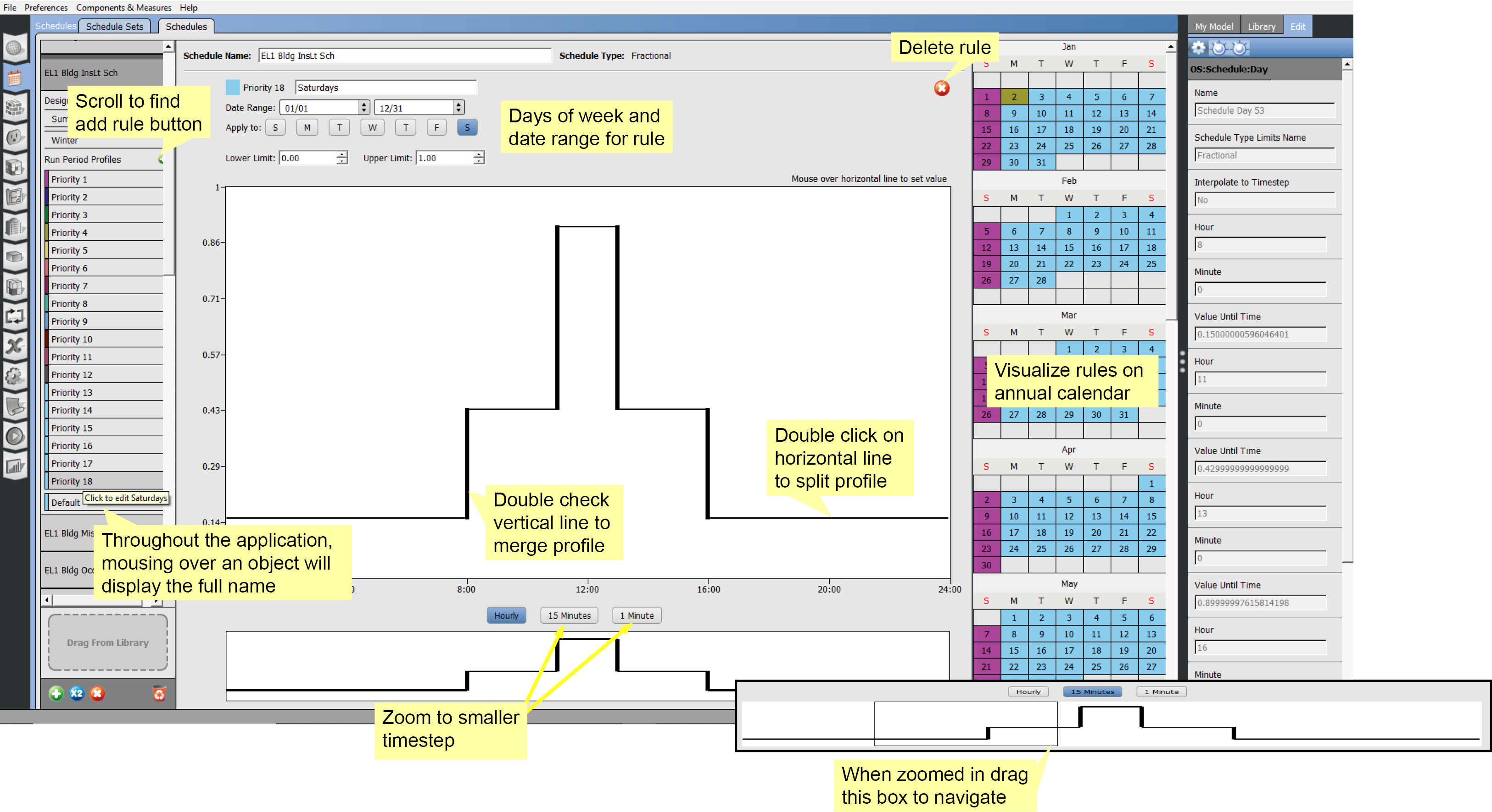 Click to view Schedules Editor Tab