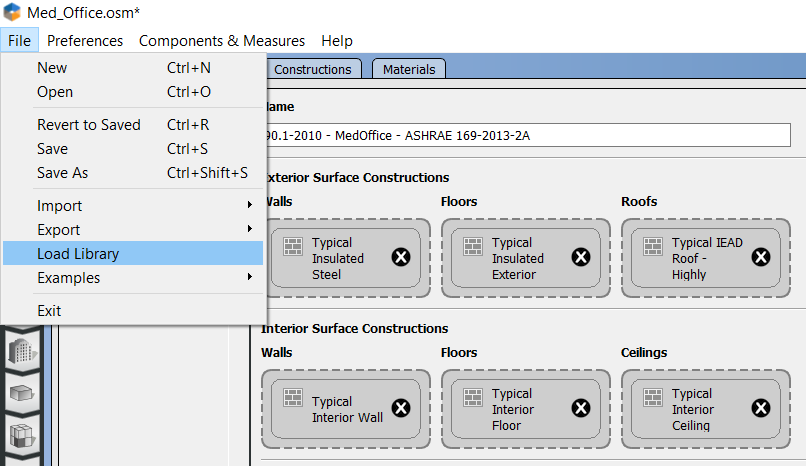 New OpenStudio Model From Template Dialog