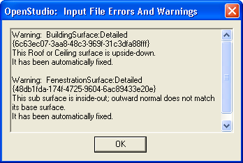 Errors and Warnings Dialog